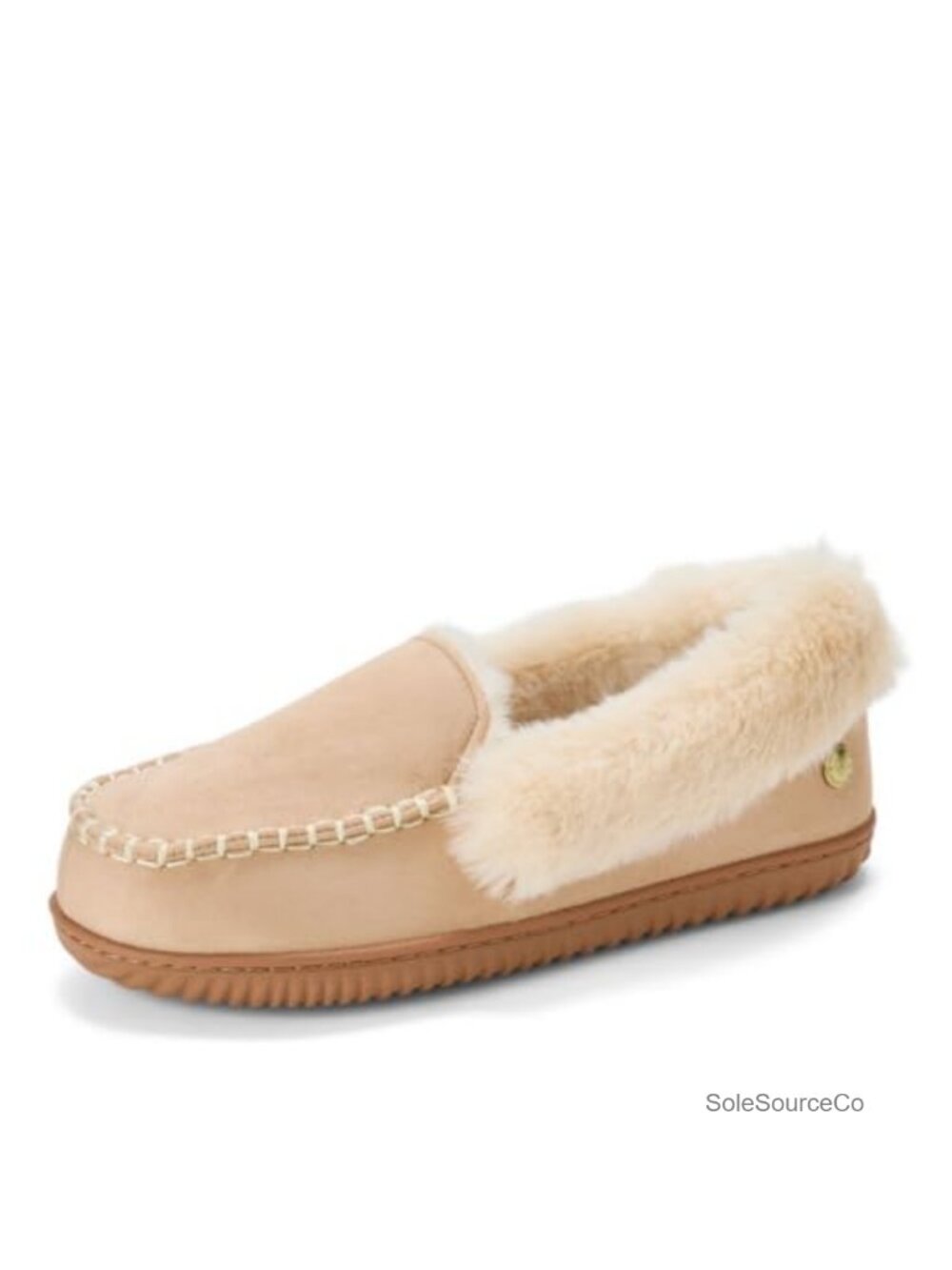 Dearfoams Women's Fuzzy Memory Foam Outdoor Mocc with Cuff